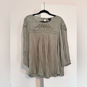Torrid Embroidered peasant blouse